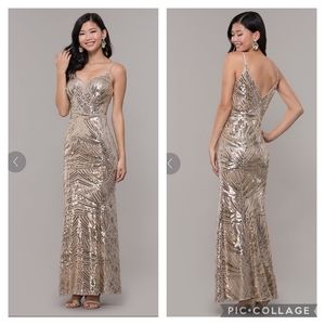 Sequin evening gown